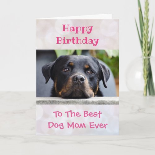 Birthday Dog Mom Worlds Best Ever Pet Photo Card