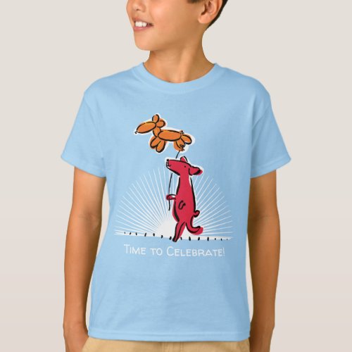 Birthday Dog with Balloon Animal T_Shirt