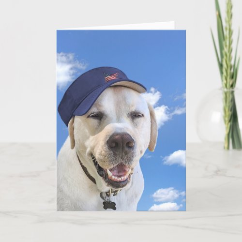 Birthday Dog With Hat Card