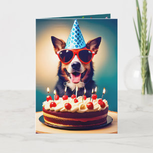 Birthday Dog With Sunglasses Card