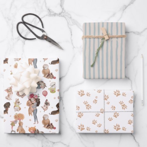 Birthday Dog Wrapping Paper Sheets 