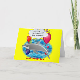 Birthday dolphin card