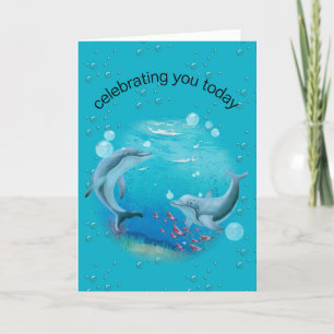 Birthday Dolphins On Planet Earth Card