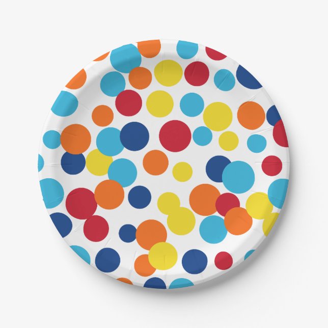 Birthday Dots Paper Plates (Front)