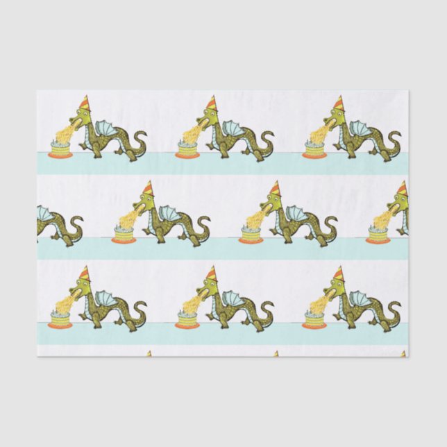 Birthday Dragon Tissue Paper (Front)