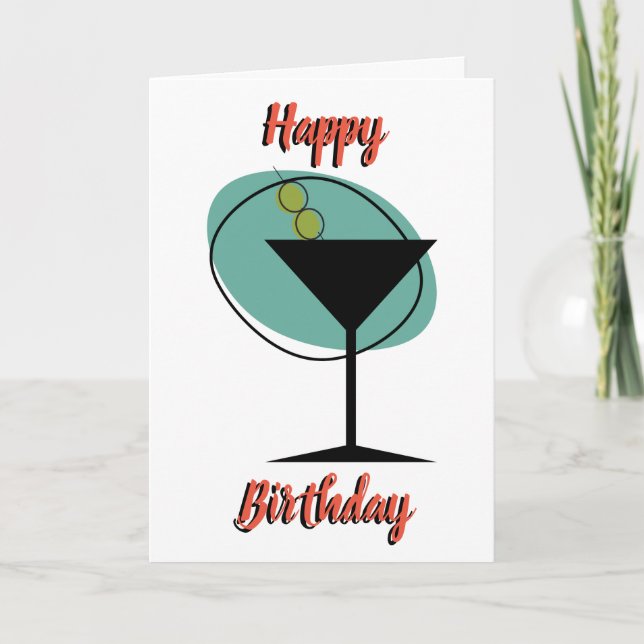 Birthday drink greeting card (Front)