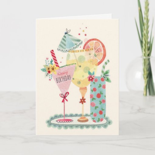 Birthday Drinks Card | Zazzle