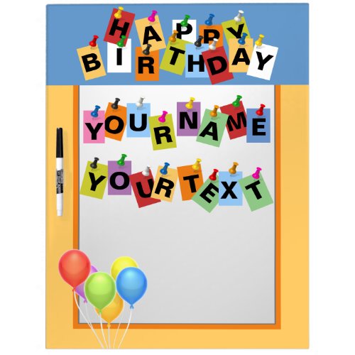 Birthday Dry Erase Board