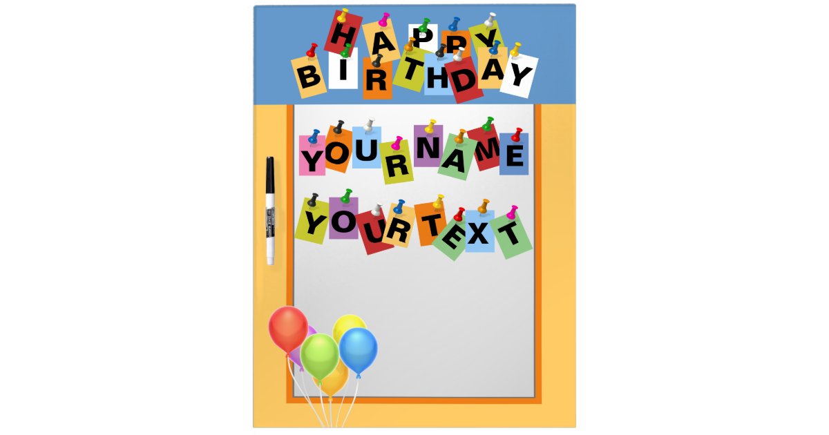 Birthday Dry Erase Board Zazzle