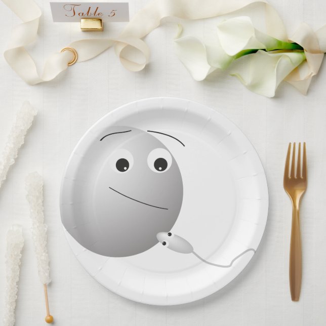 birthday, egg, sperm, happy birthday, love paper plates (Wedding)