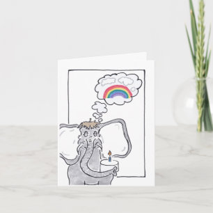 Birthday Elephant, Memories Greeting Card