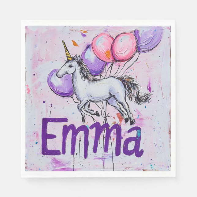 Birthday "Emma" Napkins (Front)