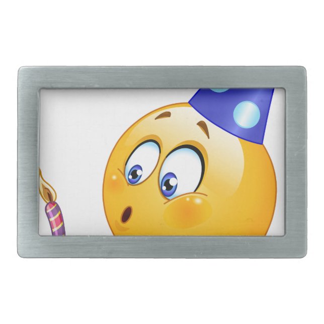 birthday emoji belt buckle (Front)