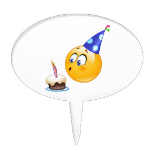 birthday emoji cake topper