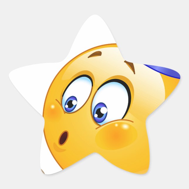 birthday emoji star sticker (Front)