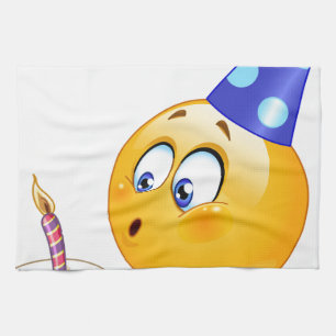 birthday emoji towel
