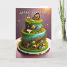 Birthday Enchanted Forest Butterflies Mushrooms
