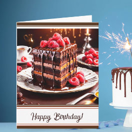 Birthday Epic Chocolate Caramel Cake Card