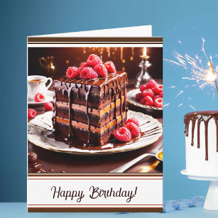 Birthday Epic Chocolate Caramel Cake  Card