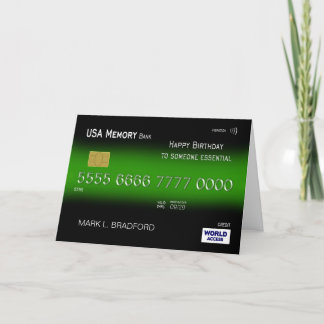 Birthday, Essential Special Someone, Credit Card, Card