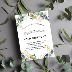 Birthday eucalyptus greenery luxury