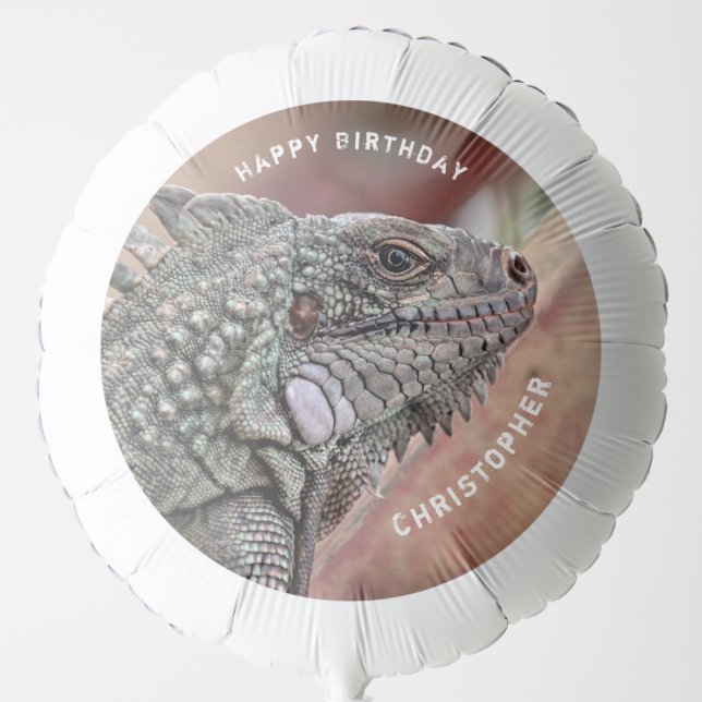 Birthday Exotic Reptile Animal Pet Tropical Balloon (Front)