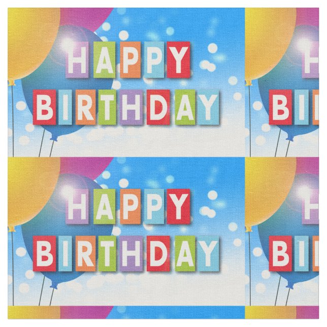 Birthday fabric ! (Close Up)