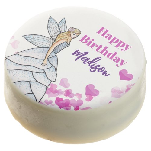 Birthday Fairy Princess Pink Hearts Fashion Sketch Chocolate Covered Oreo