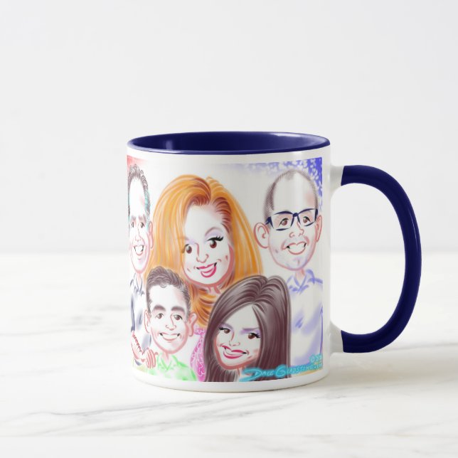 Birthday Family Caricatures Mug 2015 (Right)
