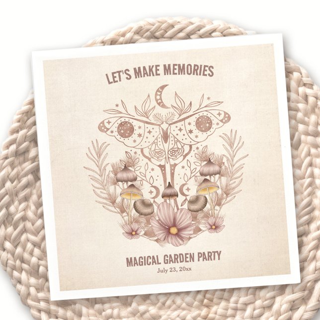 Birthday Family Reunion Magical Celestial Party Napkins (Birthday Family Reunion Magical Celestial Party Napkins)