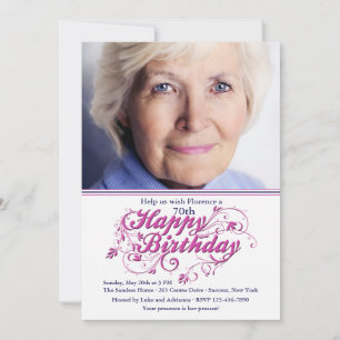 Birthday Fancy Photo Invitation