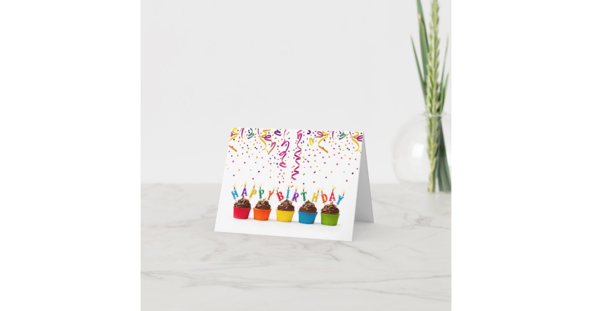 Birthday Fanfare & Streamers Birthday Card Zazzle