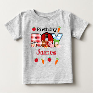 Birthday Farm Animal   Barnyard  Baby T-Shirt