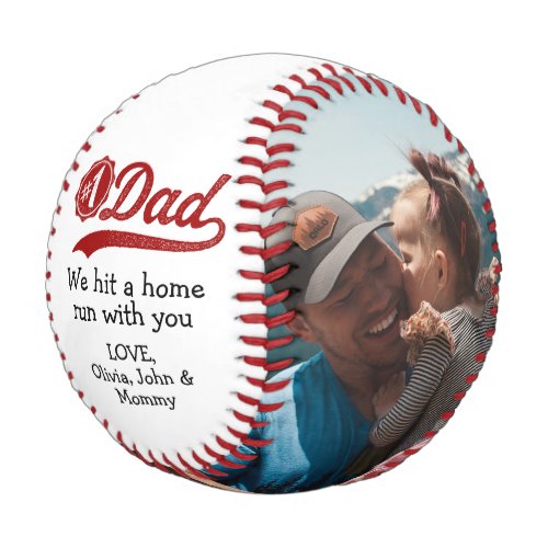 Birthday Fathers Day From Kids to Dad Photo Baseball