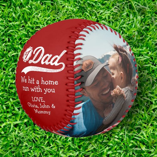 Birthday Fathers Day From Kids to Dad Photo Baseball