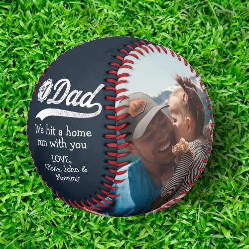 Birthday Fathers Day From Kids to Dad Photo Baseball