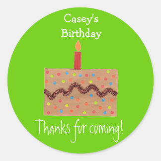 Birthday favor label