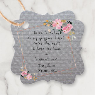 Birthday Favor Tags
