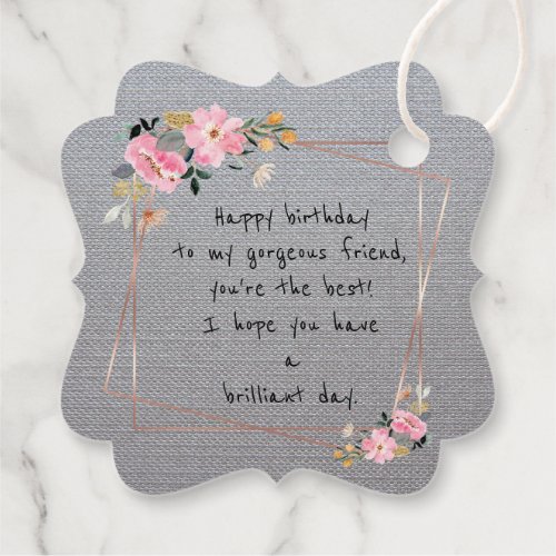 Birthday Favor Tags