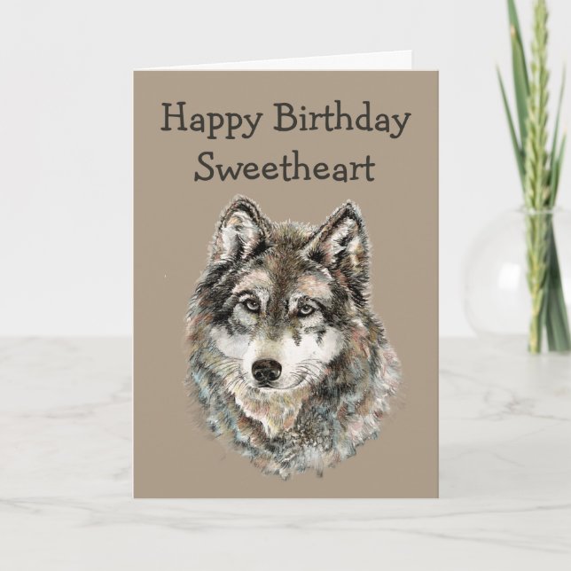 Birthday Favorite My Favorite Wild Thing Wolf Card (Front)