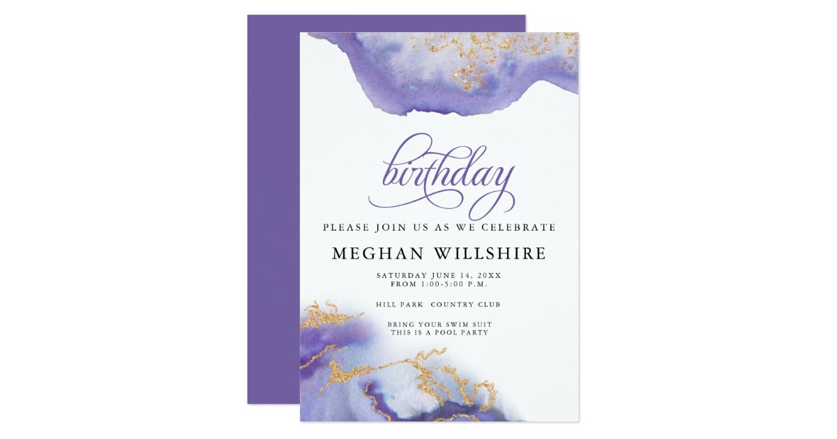 Birthday February Amethyst Watercolor Geode Invitation Zazzle Com 198,000+ vectors, stock photos & psd files. zazzle