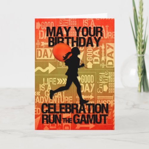 Birthday Female Runner Sport Theme