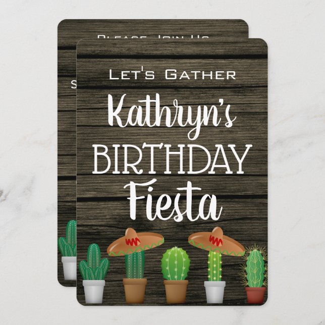 Birthday Fiesta Invitation (Front/Back)