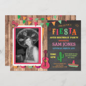Birthday Fiesta Mexico Mexican Photo Party Invite (Front/Back)