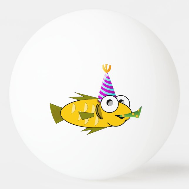 Birthday fish clipart Ping-Pong ball (Back)