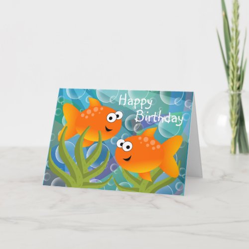 Birthday Fish In The Sea Card