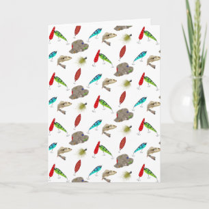 Birthday Fishing Hats and Lures Card