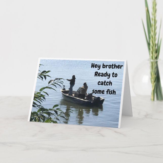 BIRTHDAY FISHING WITH *BROTHER* CARD (Front)