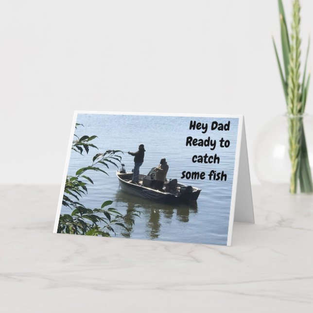 BIRTHDAY FISHING WITH *DAD* CARD (Front)