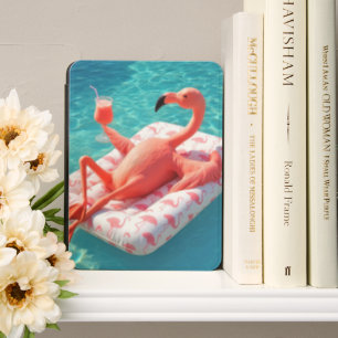 Birthday Flamingo Floating In a Pool Kindle Cover